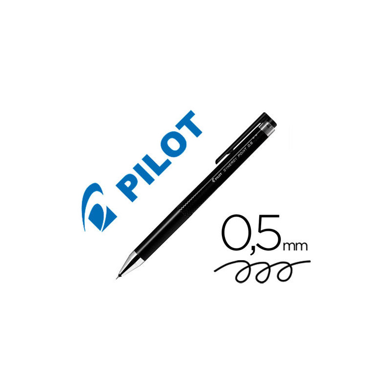 BOLIGRAFO PILOT SYNERGY POINT RETRACTIL SUJECION DE CAUCHO TINTA GEL 0,5 MM NEGRO