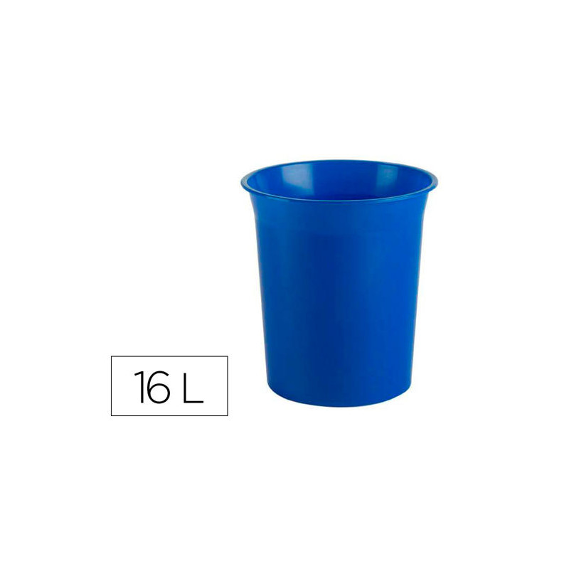 PAPELERA PLASTICO ARCHIVO 2000 ANTIMICROBIANA SANITIZED PLASTICO AZUL 18 LITROS 290X310 MM