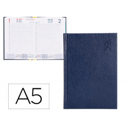 AGENDA ENCUADERNADA LIDERPAPEL CORFU A5 2025 DIA PAGINA AZUL PAPEL 60 GR