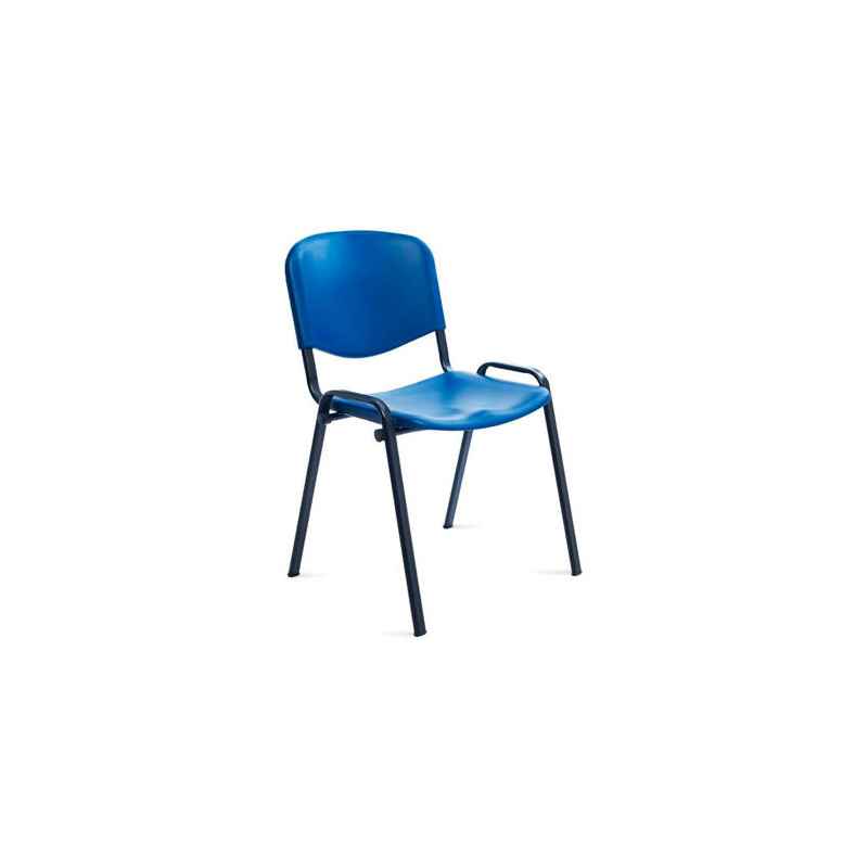 SILLA ROCADA CONFIDENTE ESTRUCTURA METALICA RESPALDO Y ASIENTO EN POLIMERO COLOR AZUL