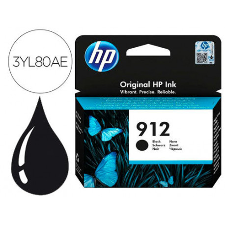 INK-JET HP 912 OFFICEJET 8010 / 8020 / 8035 NEGRO 300 PAG