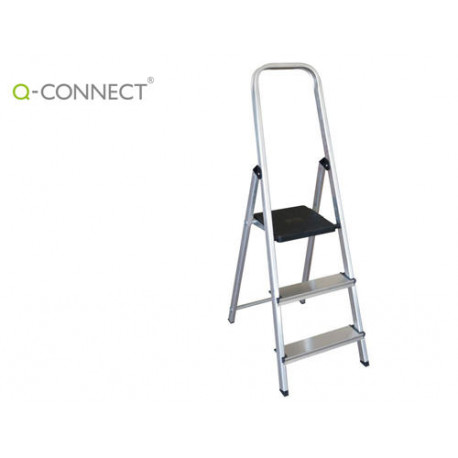 ESCALERA Q-CONNECT DE ALUMINIO 3 PELDA?OS 590X400X1260 MM PESO MAXIMO 150 KG EN-131