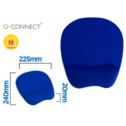 ALFOMBRILLA PARA RATON Q-CONNECT CON REPOSAMU?ECAS ERGONOMICA DE GEL COLOR AZUL 225X240X20 MM