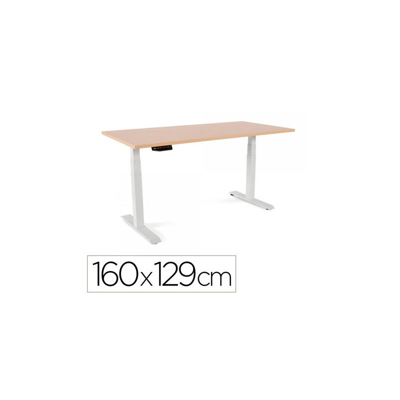 MESA ROCADA REGULABLE EN ALTURA ELECTRICAMENTE HASTA 129 CM ESTRUCTURA DE ACERO TABLERO 160 CM COLOR