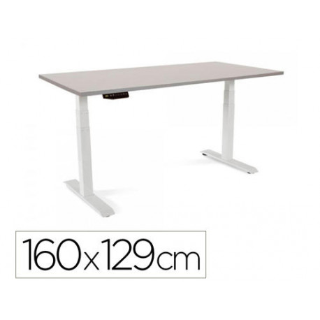 MESA ROCADA REGULABLE EN ALTURA ELECTRICAMENTE HASTA 129 CM ESTRUCTURA DE ACERO TABLERO 160 CM COLOR