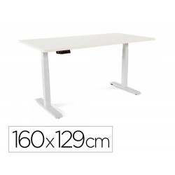 MESA ROCADA REGULABLE EN ALTURA ELECTRICAMENTE HASTA 129 CM ESTRUCTURA DE ACERO TABLERO 160 CM COLOR