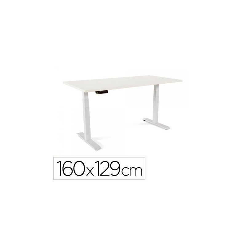 MESA ROCADA REGULABLE EN ALTURA ELECTRICAMENTE HASTA 129 CM ESTRUCTURA DE ACERO TABLERO 160 CM COLOR