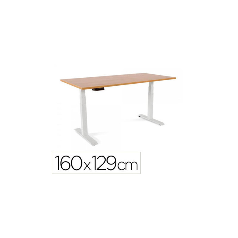 MESA ROCADA REGULABLE EN ALTURA ELECTRICAMENTE HASTA 129 CM ESTRUCTURA DE ACERO TABLERO 160 CM COLOR