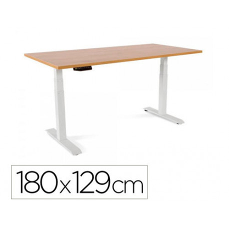 MESA ROCADA REGULABLE EN ALTURA ELECTRICAMENTE HASTA 129 CM ESTRUCTURA DE ACERO TABLERO 180 CM COLOR