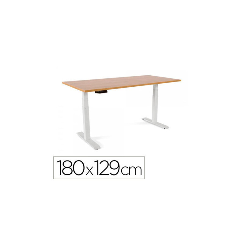 MESA ROCADA REGULABLE EN ALTURA ELECTRICAMENTE HASTA 129 CM ESTRUCTURA DE ACERO TABLERO 180 CM COLOR