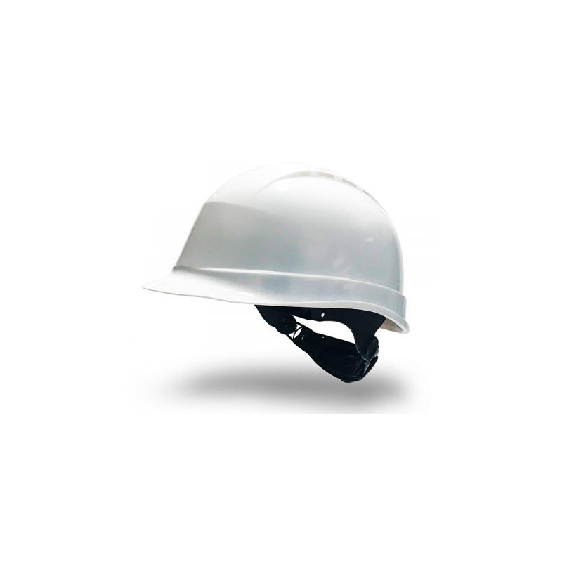 CASCO FARU POLIETILENO VENTILADO 6 PUNTOS FIJACION AJUSTE RULETA COLOR BLANCO