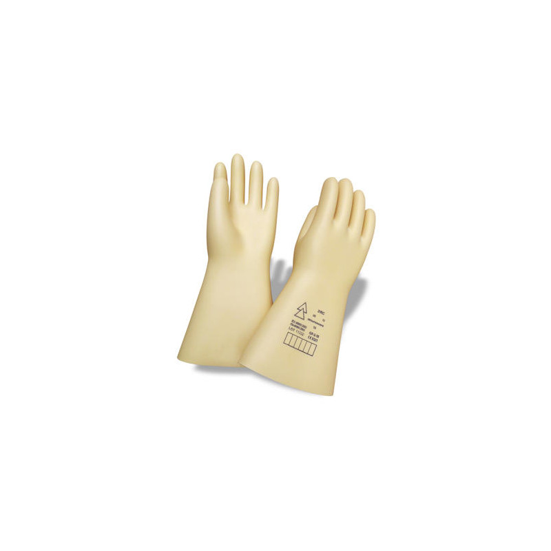 GUANTES FARU LATEX AISLANTE PROTECCION ELECTRICA HASTA 500 VOLTIOS CLASE 00 TALLA 9 COLOR BEIGE