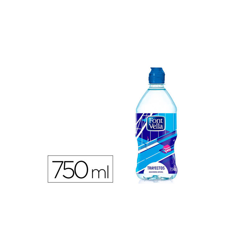 AGUA MINERAL NATURAL FONT VELLA BOTELLA DE 750 ML