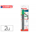 ROTULADOR EDDING PUNTA FIBRA 1200 VERDE N.4 PUNTA REDONDA 0.5 MM BLISTER DE 2 UNIDADES