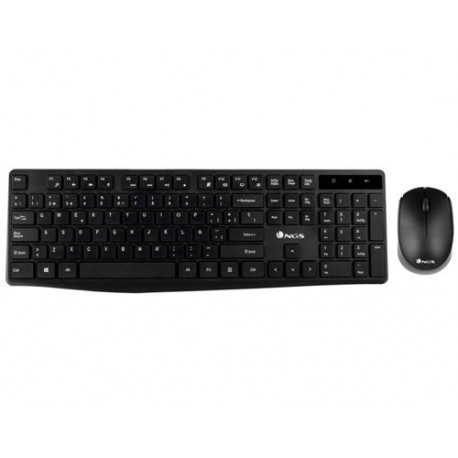 SET TECLADO Y RATON NGS ALLURE MULTIMEDIA INALAMBRICO USB NANO 2,4 GHZ COLOR NEGRO