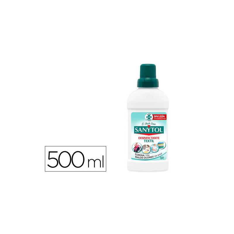 QUITAOLOR DESINFECTANTE SANYTOL PARA TEXTIL CON PULVERIZADOR BOTE DE 500 ML