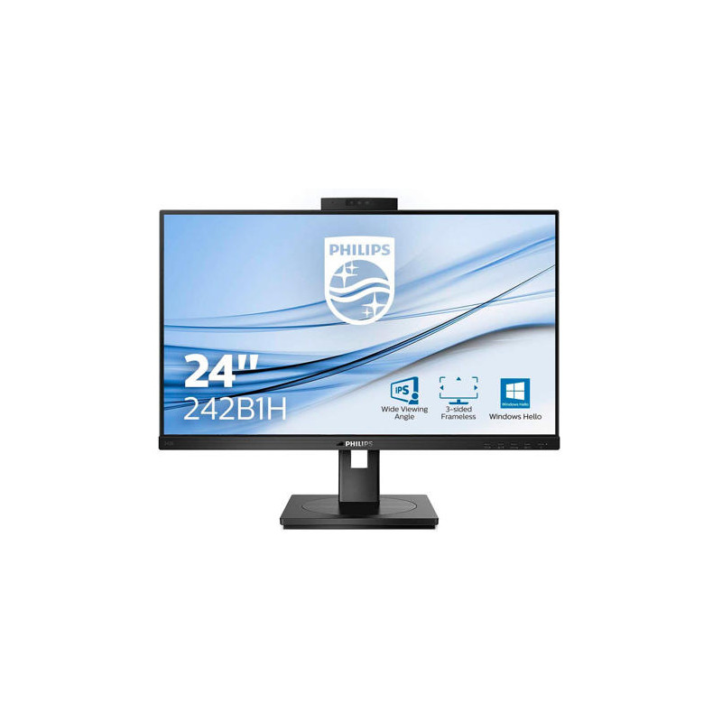 MONITOR PHILIPS 242B1H 23,8" 16:9 IPS 1.920 PX REGULABLE EN ALTURA CON CAMARA WEB-CAM INTEGRADA COLO