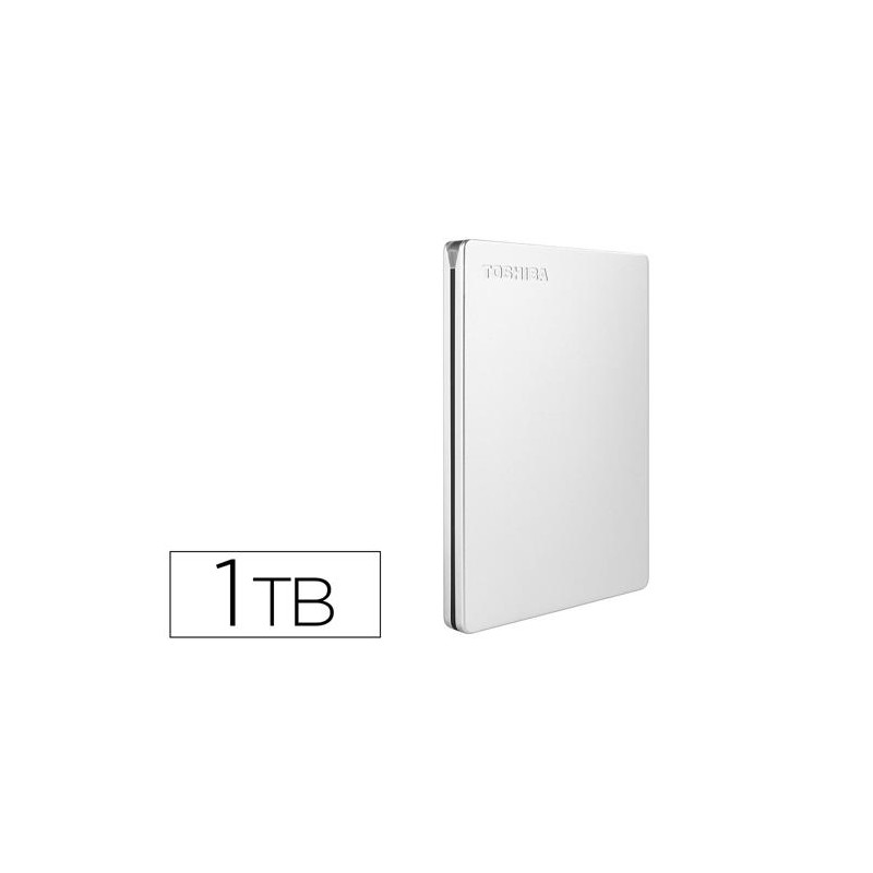 DISCO DURO EXTERNO TOSHIBA CANVIO SLIM HDD 2,50" 5.000 MBIT/S USB 3.0 1 TB COLOR BLANCO