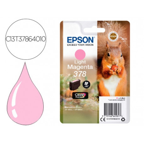 INK-JET EPSON 378 EXPRESSION HOME XP-8605 / 8606 / XP-15000 / XP-8500 / 8505 MAGENTA CLARO 360 PAG