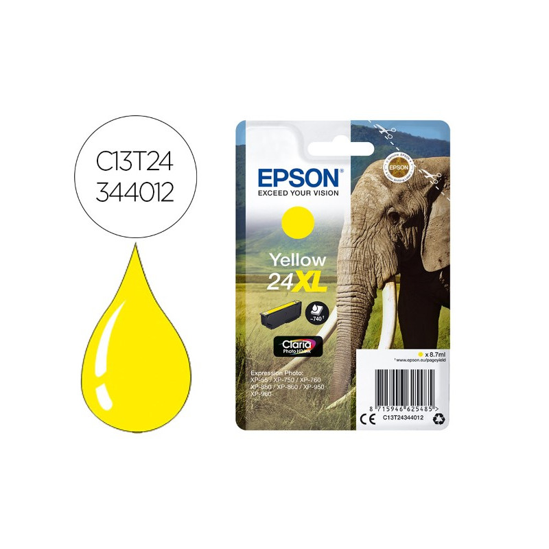 INK-JET EPSON CLARIA PHOTO HD INK AMARILLO 24XL