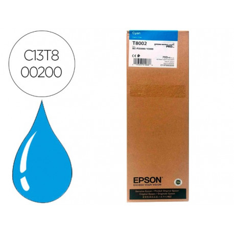 INK-JET EPSON SINGLEPACK CIAN T800200 ULTRACHROME PRO 700ML