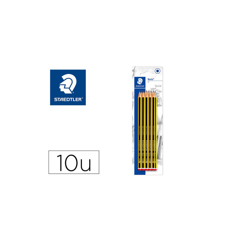 LAPICES DE GRAFITO STAEDTLER NORIS N 2 HB BLISTER DE 10 UNIDADES