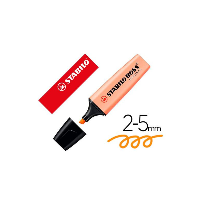 ROTULADOR STABILO BOSS FLUORESCENTE 70 PASTEL NARANJA PALIDO