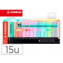 ROTULADOR STABILO BOSS FLUORESCENTE 70 PASTEL DESKSET ESTUCHE DE 15 UNIDADES COLORES SURTIDOS