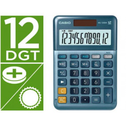 CALCULADORA CASIO MS-120EM SOBREMESA 12 DIGITOS TX +/- COLOR AZUL