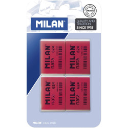 GOMA DE BORRAR MILAN NATA 624 BLISTER DE 4 UNIDADES