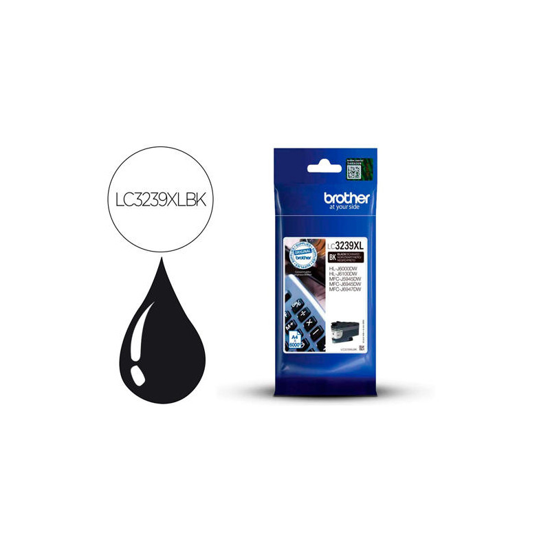 INK-JET BROTHER LC3239XLBK MFC-J6945DW / MFC-J5945DW / HL-J6000DW NEGRO 6000 PAGINAS