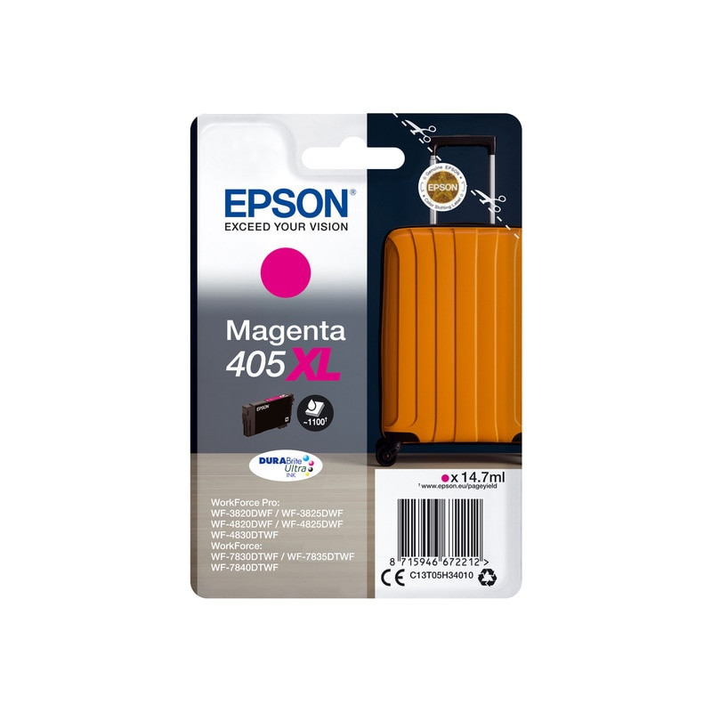 INK-JET EPSON 405 XL WF-3820DWF / WF-4820DWF / WF-7830DTWF / WF-7840DTWF ALTA CAPACIDAD MAGENTA