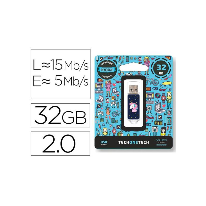 MEMORIA USB TECH ON TECH UNICORNIO DREAM 32 GB