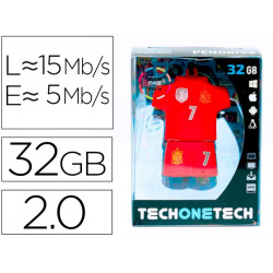 MEMORIA USB TECH ON TECH SELECCION FUTBOL ESPA?A MUNDIAL BRASIL 32 GB