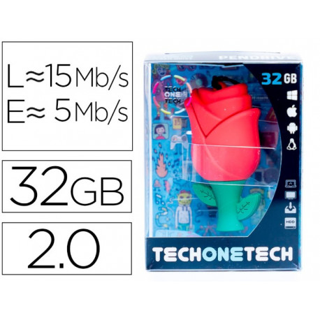 MEMORIA USB TECH ON TECH ROSA ONE 32 GB