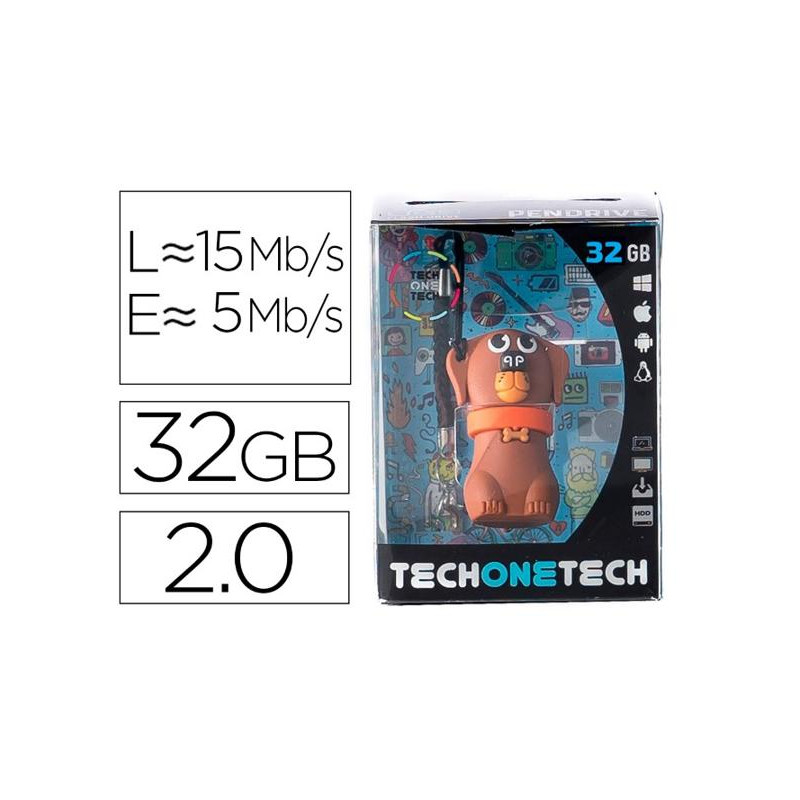 MEMORIA USB TECH ON TECH DUBBY DU EL PERRO 32 GB