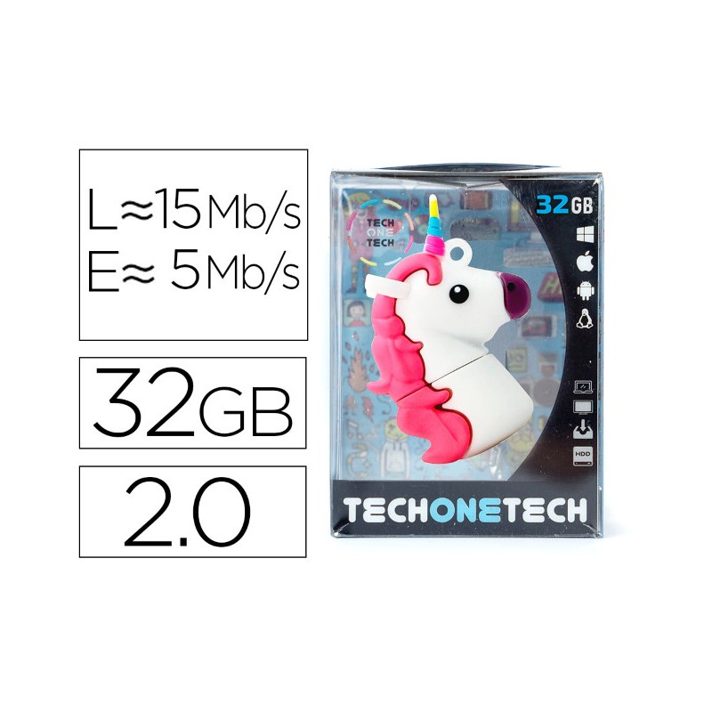 MEMORIA USB TECH ON TECH MI UNICORNIO 32 GB