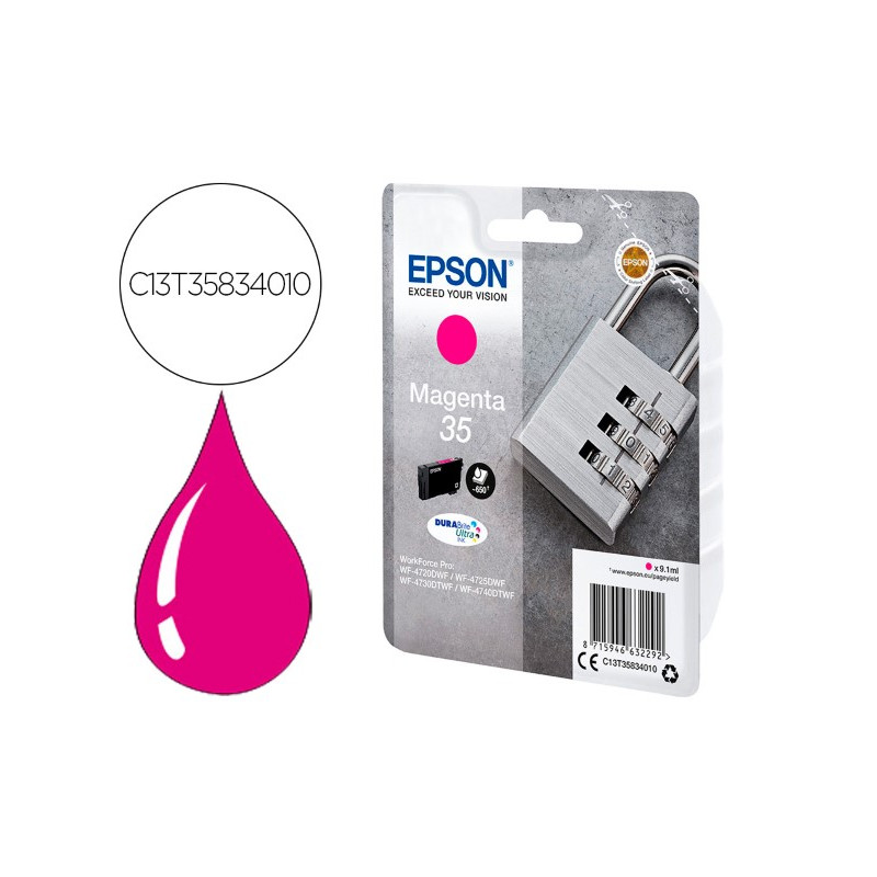 INK-JET EPSON SINGLEPACK MAGENTA 35 DURABRITE ULTRA INK