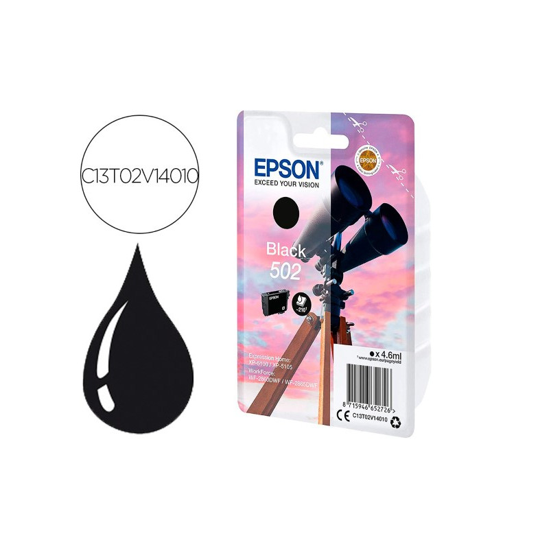 INK-JET EPSON SINGLEPACK NEGRO 502 INK