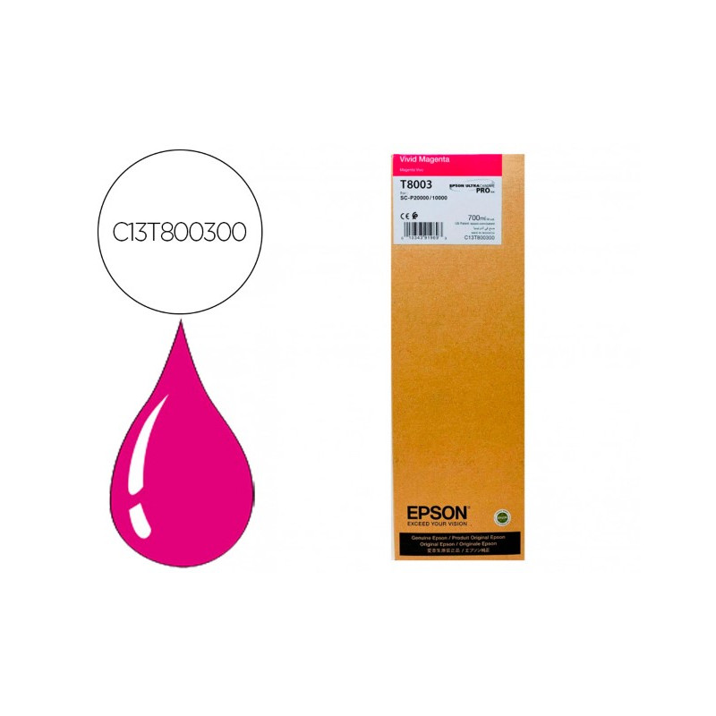 INK-JET EPSON SINGLEPACK VIVID MAGENTA T800300 ULTRACHROME PRO 700ML