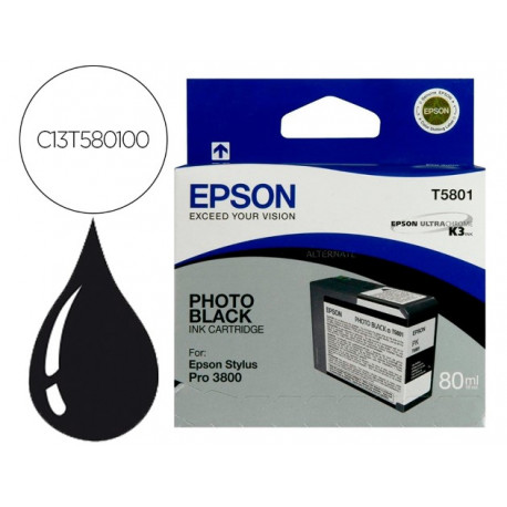 INK-JET EPSON STYLUS PRO-3800/3880 NEGRO PHOTO (80ML)