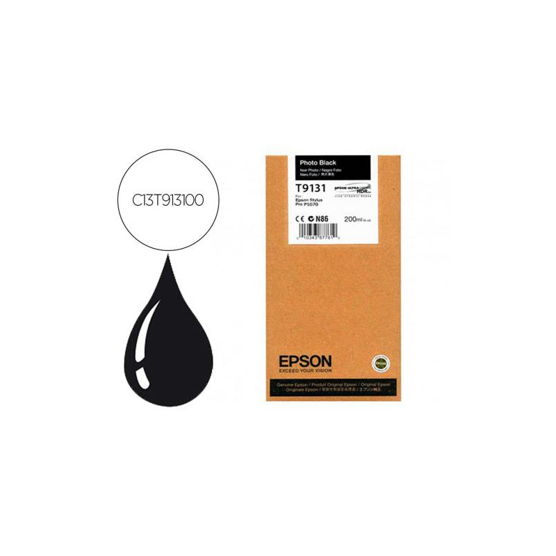 INK-JET EPSON T9131 PHOTO NEGRO INK 200ML