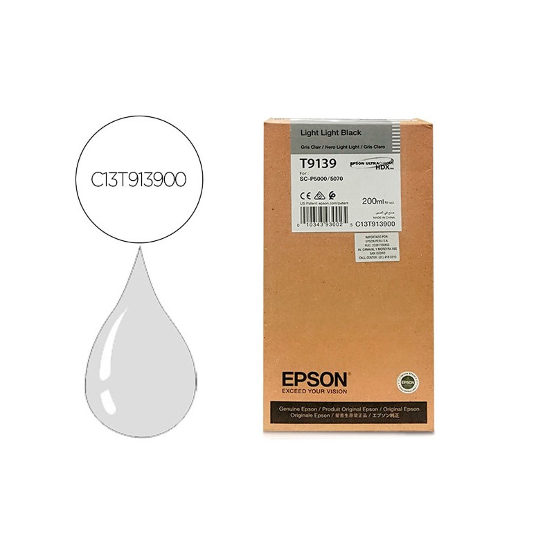 INK-JET EPSON T9139 LIGHT LIGHT NEGRO INK 200ML