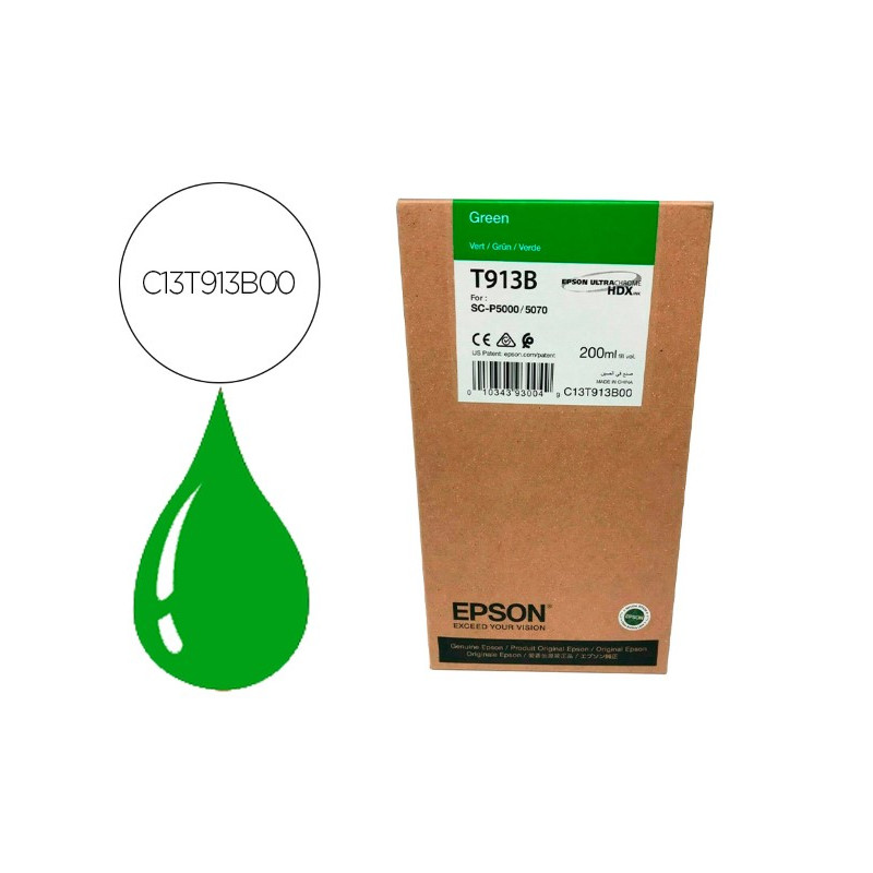 INK-JET EPSON T913B GREEN INK 200ML