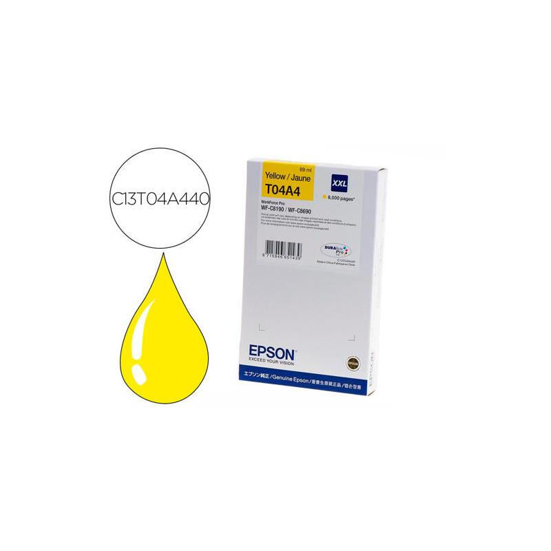 INK-JET EPSON WF-C8190 / WF-C8690 XXL AMARILLO