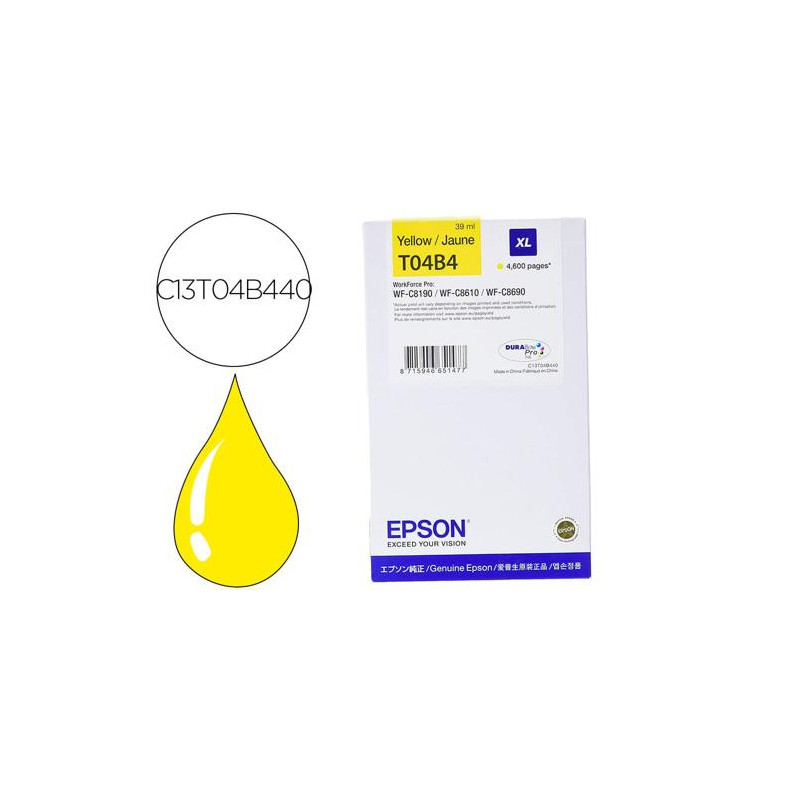 INK-JET EPSON WF-C81XX / WF-C86XX XL AMARILLO