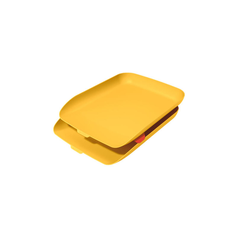 BANDEJA SOBREMESA PLASTICO LEITZ COSY SET DE 2 UNIDADES AMARILLO 274X81X407 MM