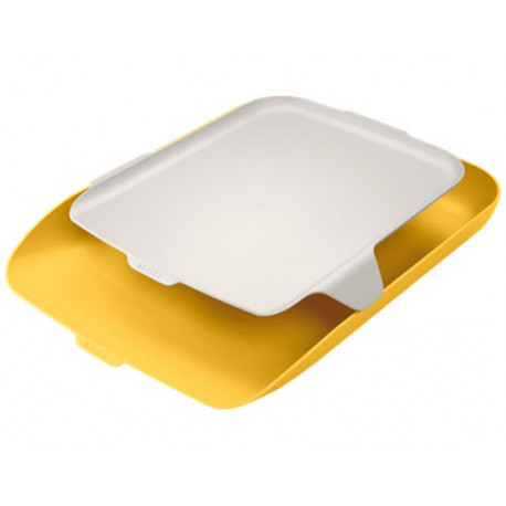 BANDEJA SOBREMESA PLASTICO LEITZ COSY AMARILLO 274X62X391 MM