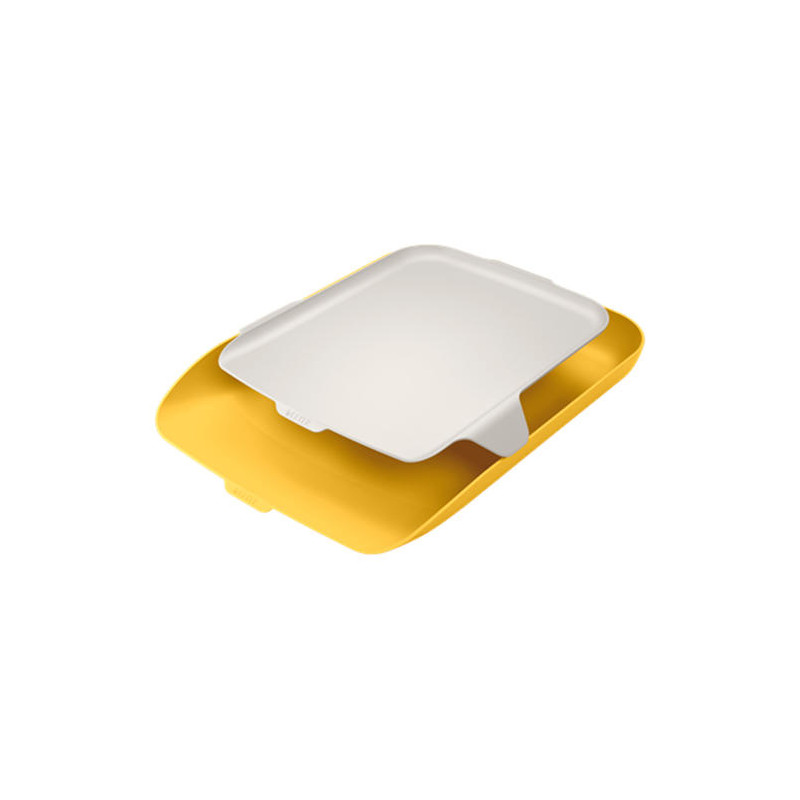 BANDEJA SOBREMESA PLASTICO LEITZ COSY AMARILLO 274X62X391 MM