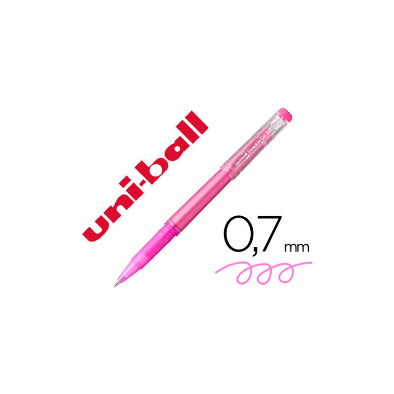 ROTULADOR UNI-BALL ROLLER UF-222 TINTA GEL BORRABLE 0,7 MM ROSA